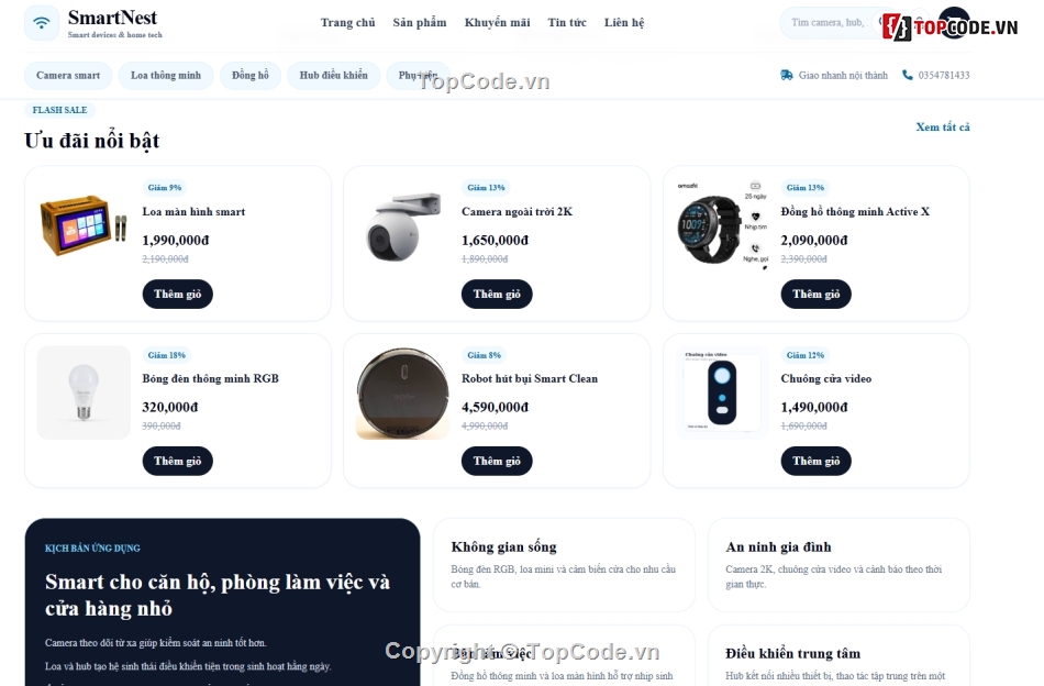 website,web sản phẩm,web bán sản phẩm